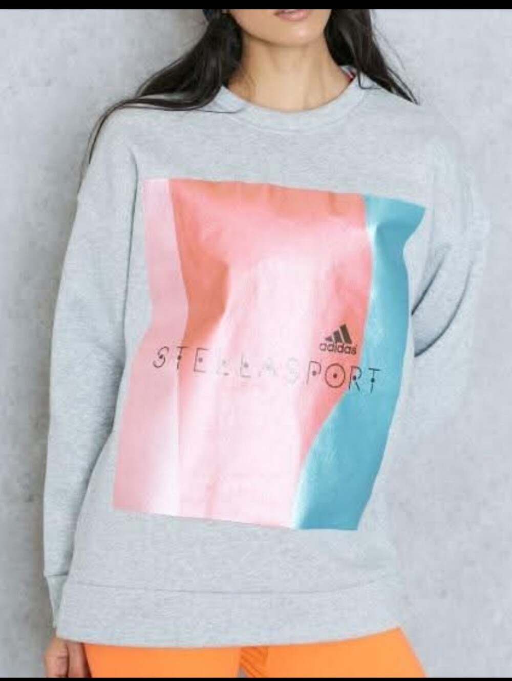 adidas x Stella McCartney Stellasport Metallic Graphic Crewneck Sweatshirt - S